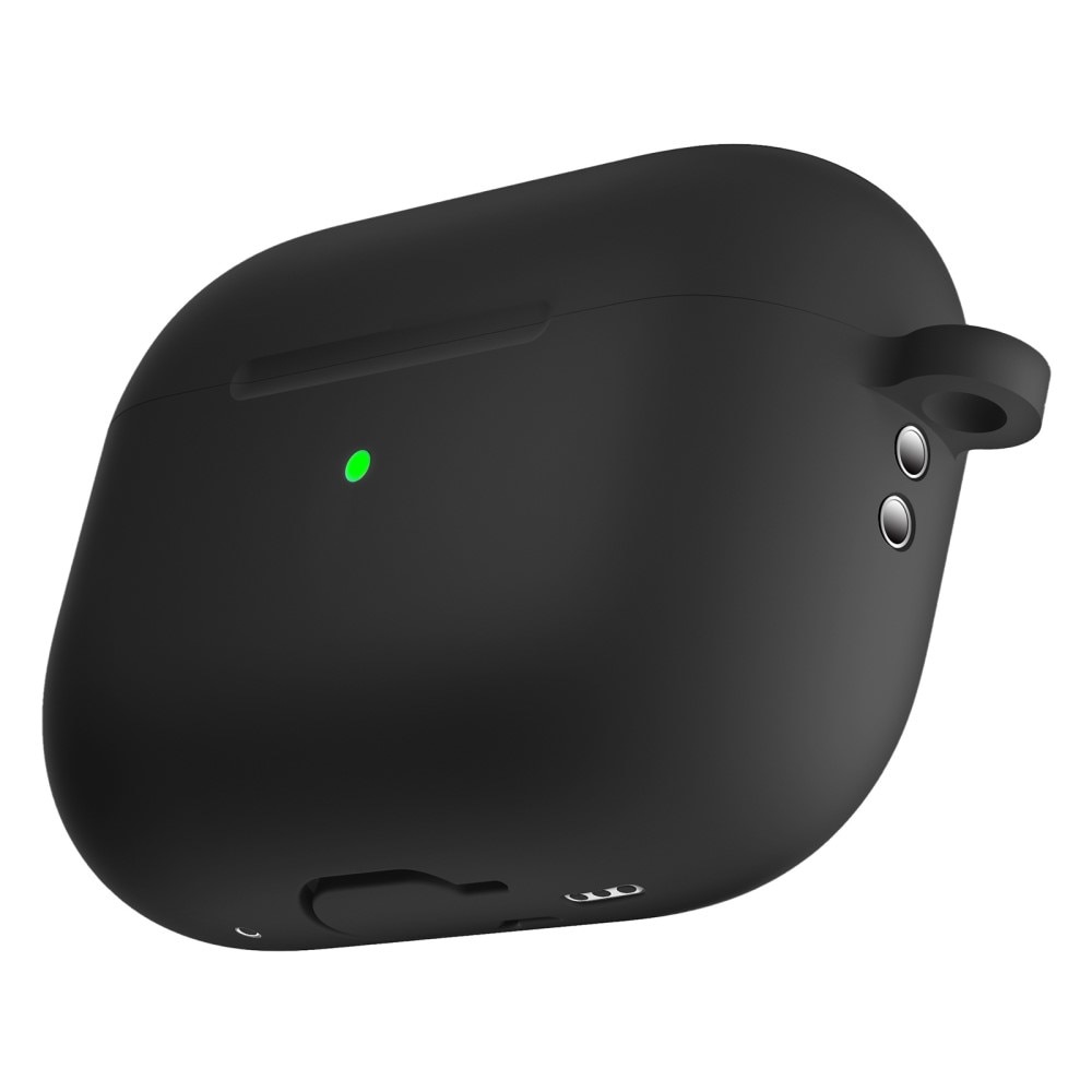 Coque en silicone avec mousqueton AirPods Pro 2 Noir