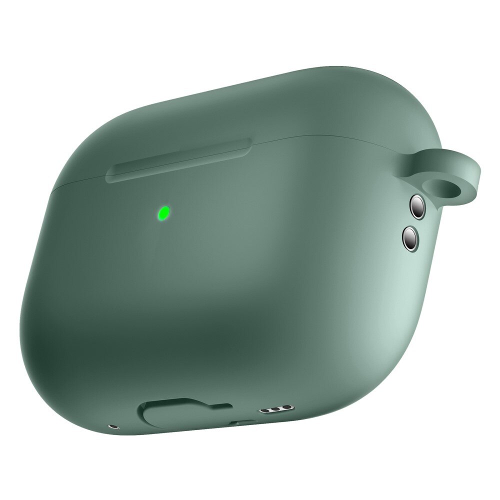 Coque en silicone avec mousqueton AirPods Pro 2 Vert