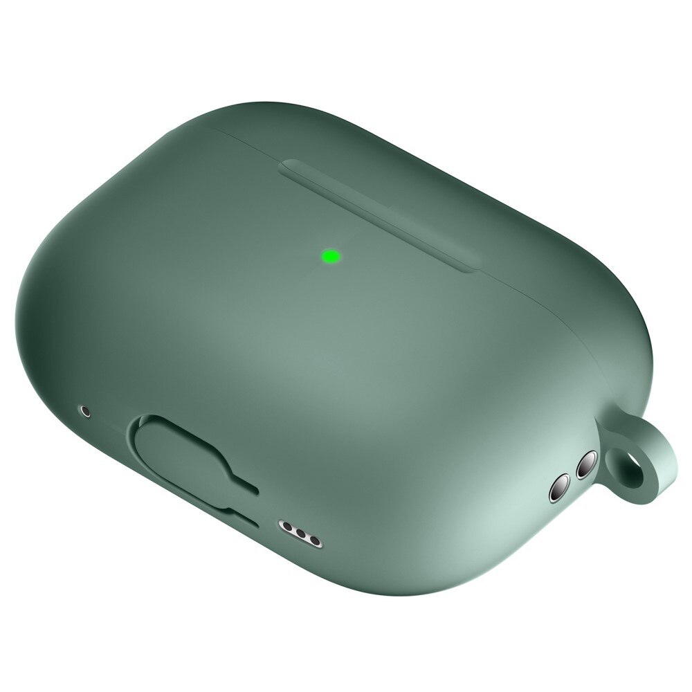 Coque en silicone avec mousqueton AirPods Pro 2 Vert