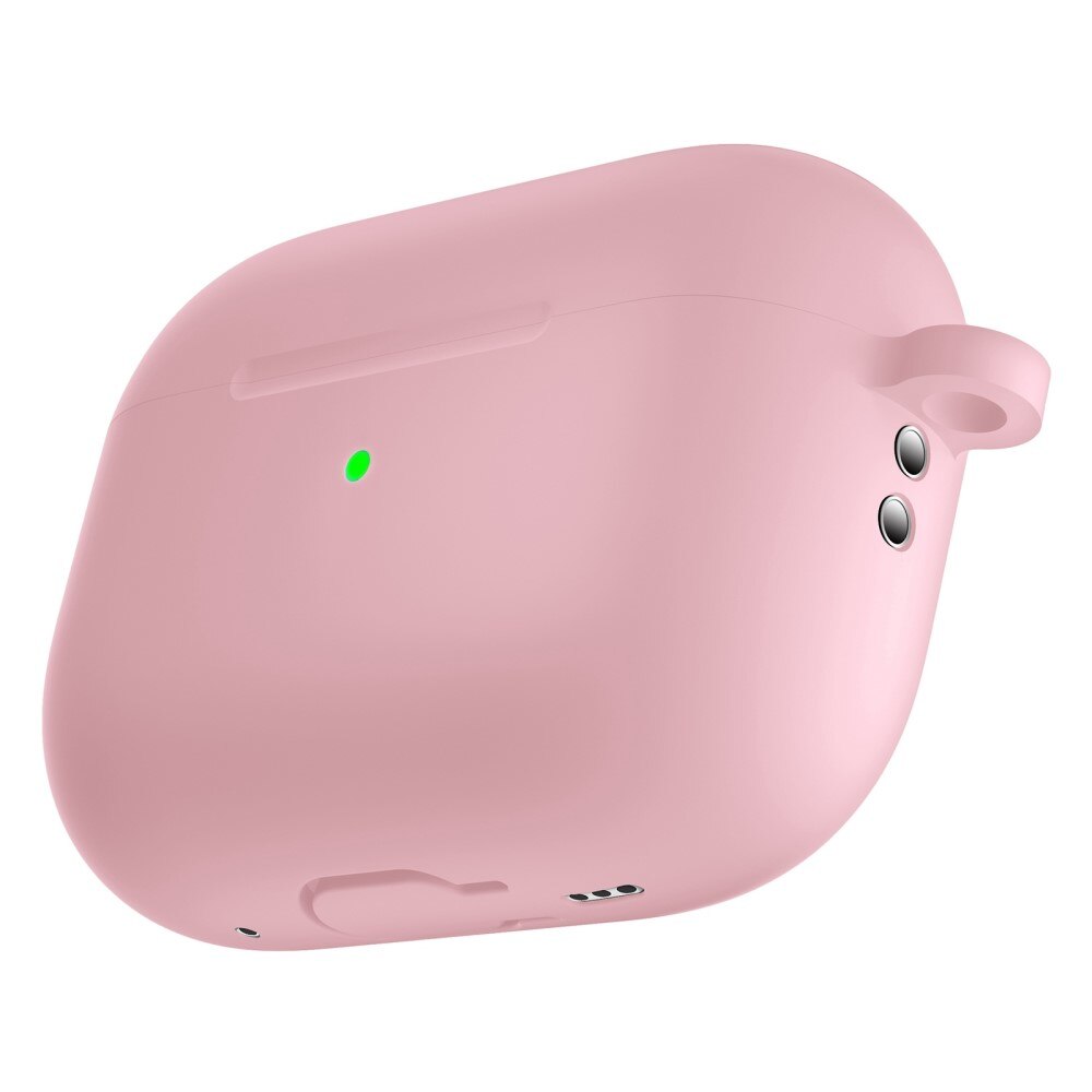 Coque en silicone avec mousqueton AirPods Pro 2 Rose