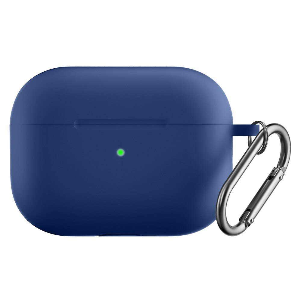 Coque en silicone avec mousqueton AirPods Pro 2 Bleu