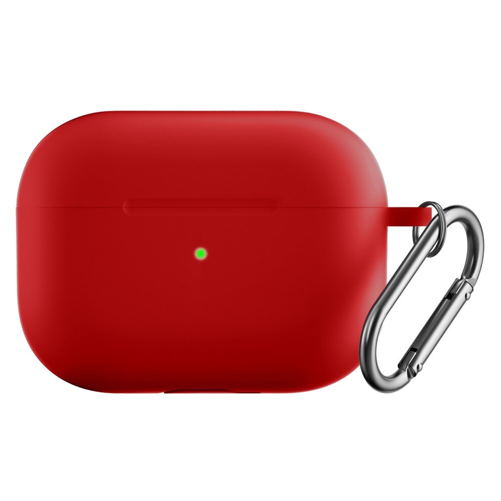 Coque en silicone avec mousqueton AirPods Pro 2 Rouge