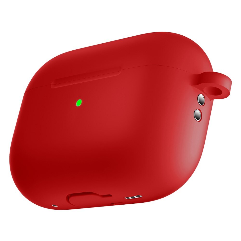 Coque en silicone avec mousqueton AirPods Pro 2 Rouge