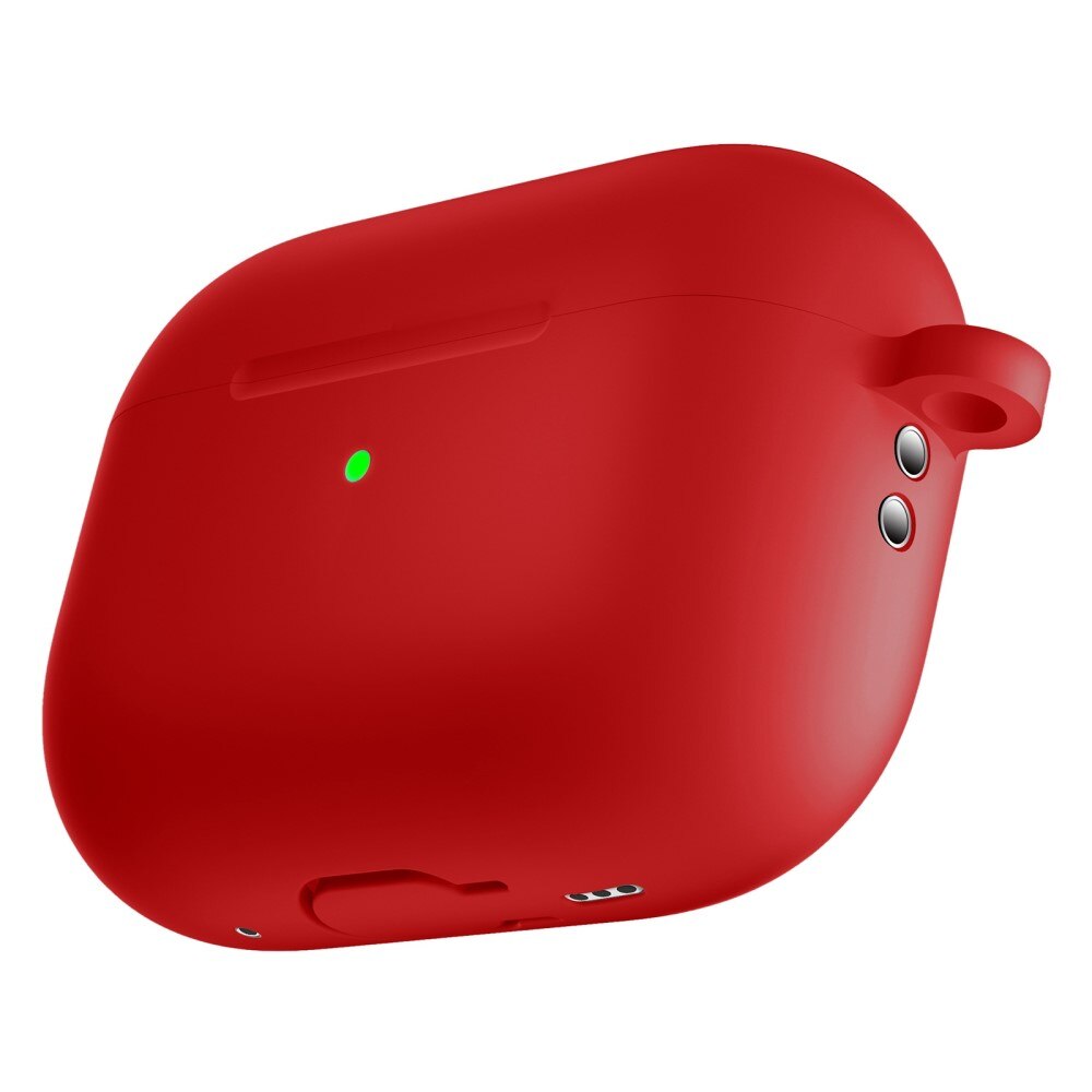 Coque en silicone avec mousqueton AirPods Pro 2 Rouge