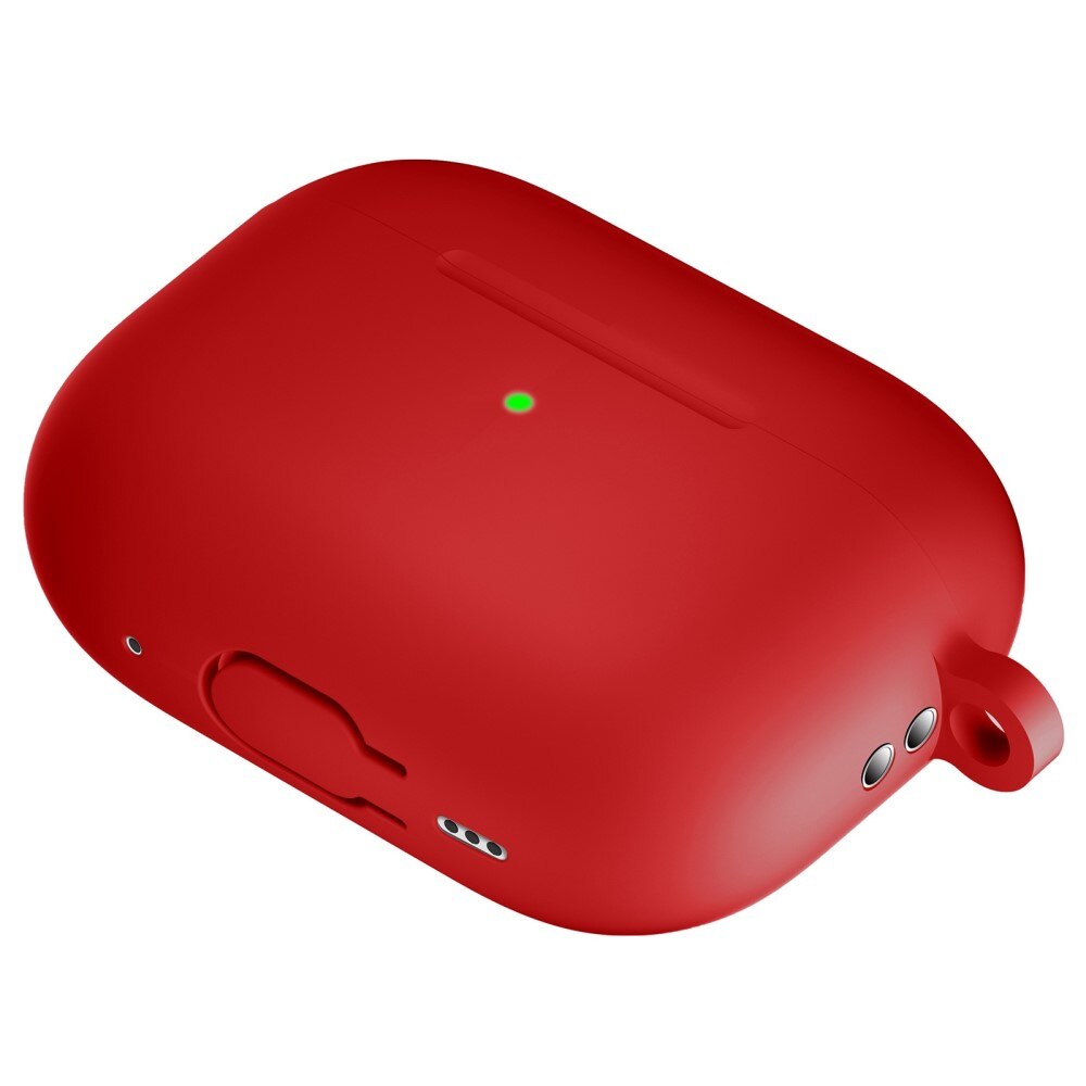 Coque en silicone avec mousqueton AirPods Pro 2 Rouge