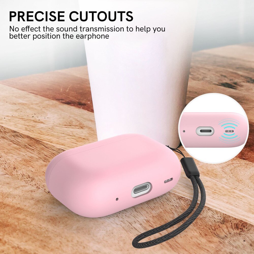 Coque Silicone Handstrap AirPods Pro 2 Rose