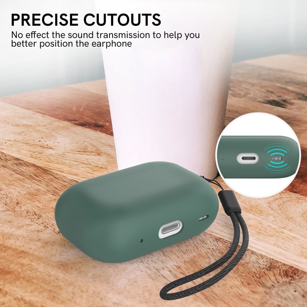 Coque Silicone Handstrap AirPods Pro 2 Vert