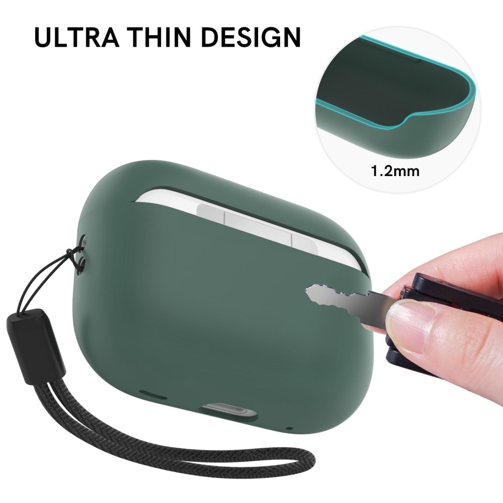 Coque Silicone Handstrap AirPods Pro 2 Vert