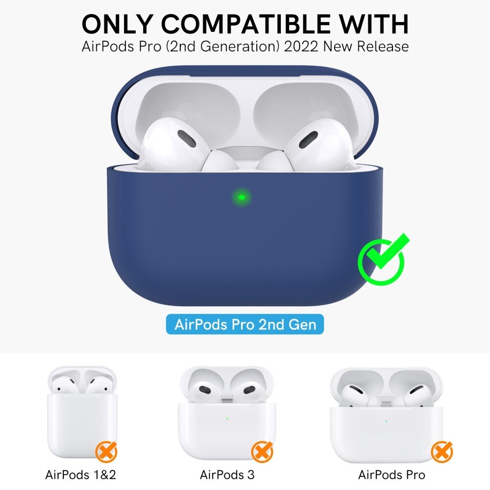 Coque Silicone Handstrap AirPods Pro 2 Bleu