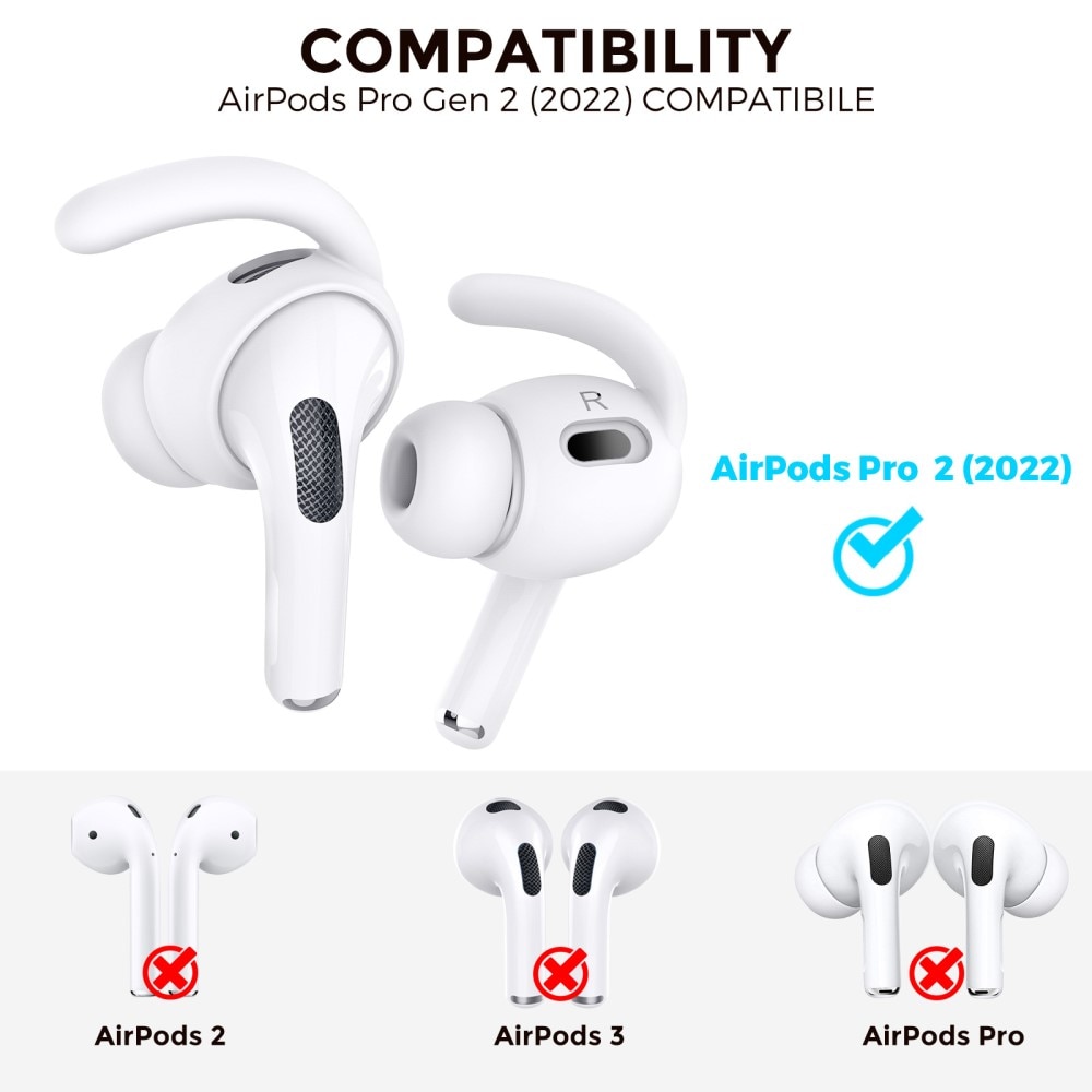 Sport Earhooks AirPods Pro 2, blanc