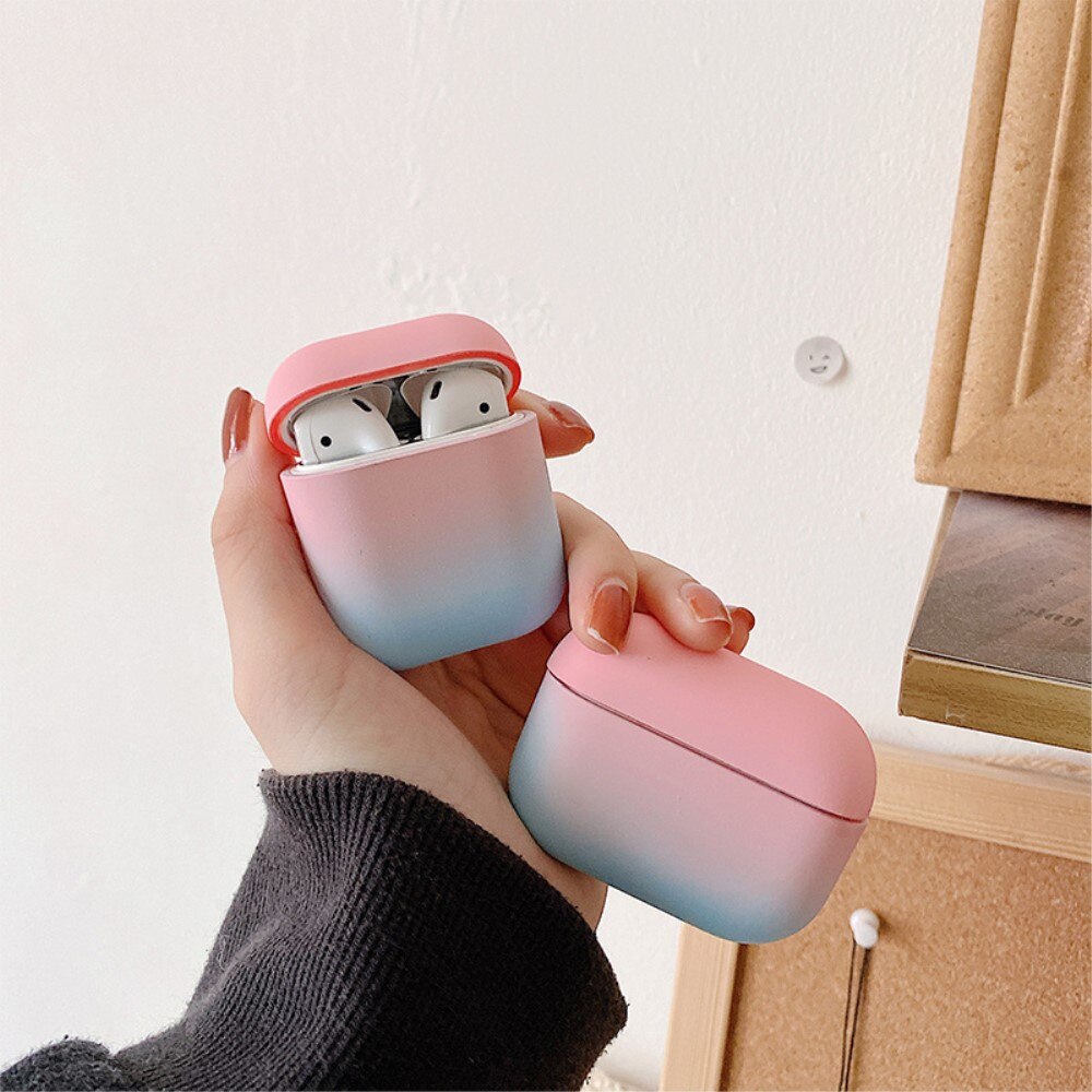 Coque Ombre Apple AirPods, rose/bleu