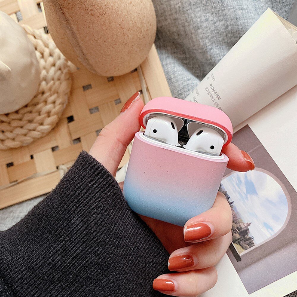 Coque Ombre Apple AirPods, rose/bleu