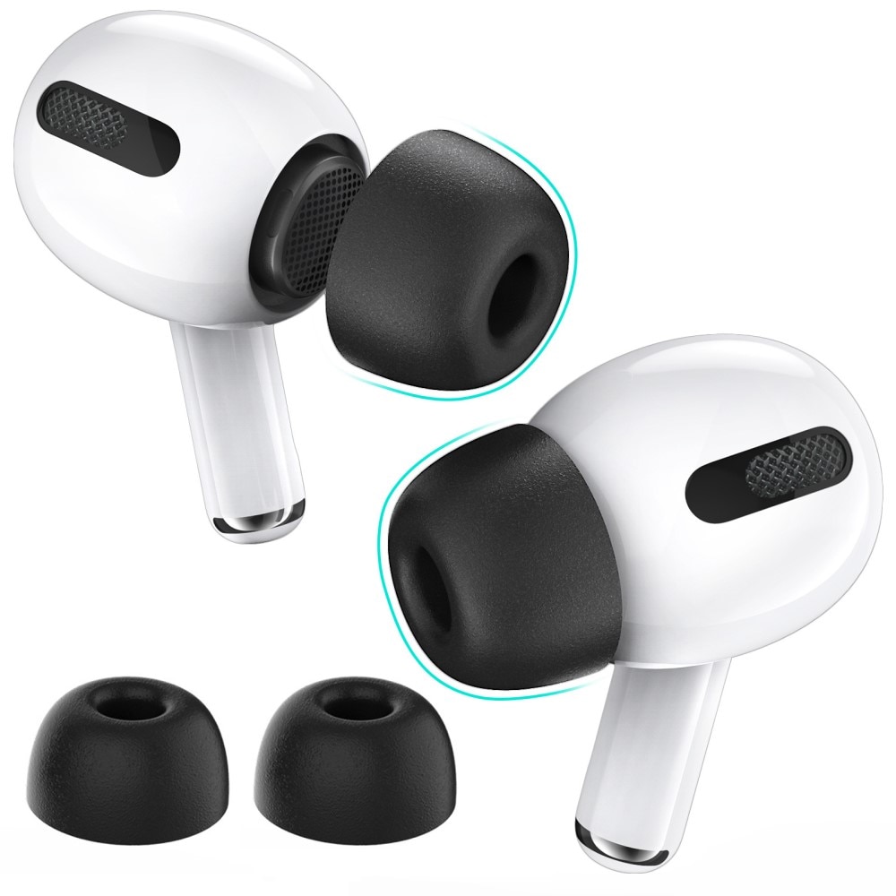 Memory Foam Ear Tips AirPods Pro, noir (Medium)