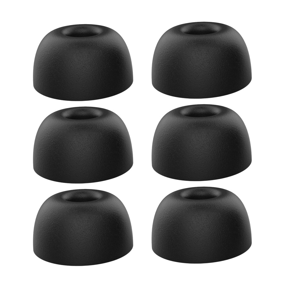 Memory Foam Ear Tips (3-pack) AirPods Pro, noir (Medium)