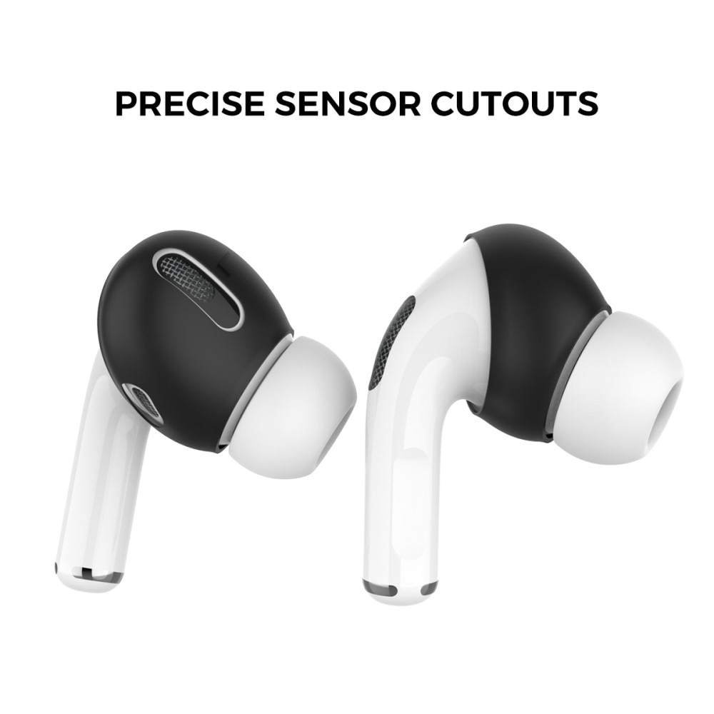 Earpads Silicone AirPods Pro, (3 pièces) noir