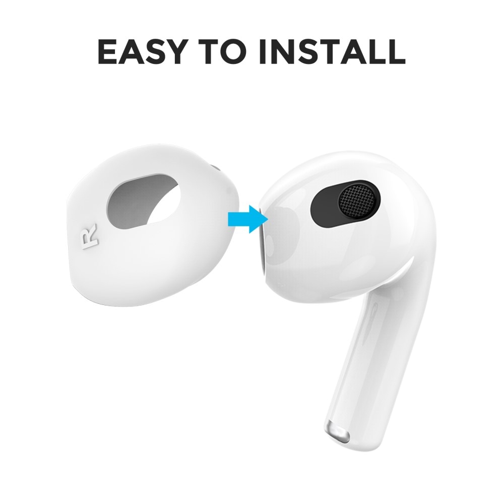 Earpads Silicone AirPods 3, (3 pièces) blanc