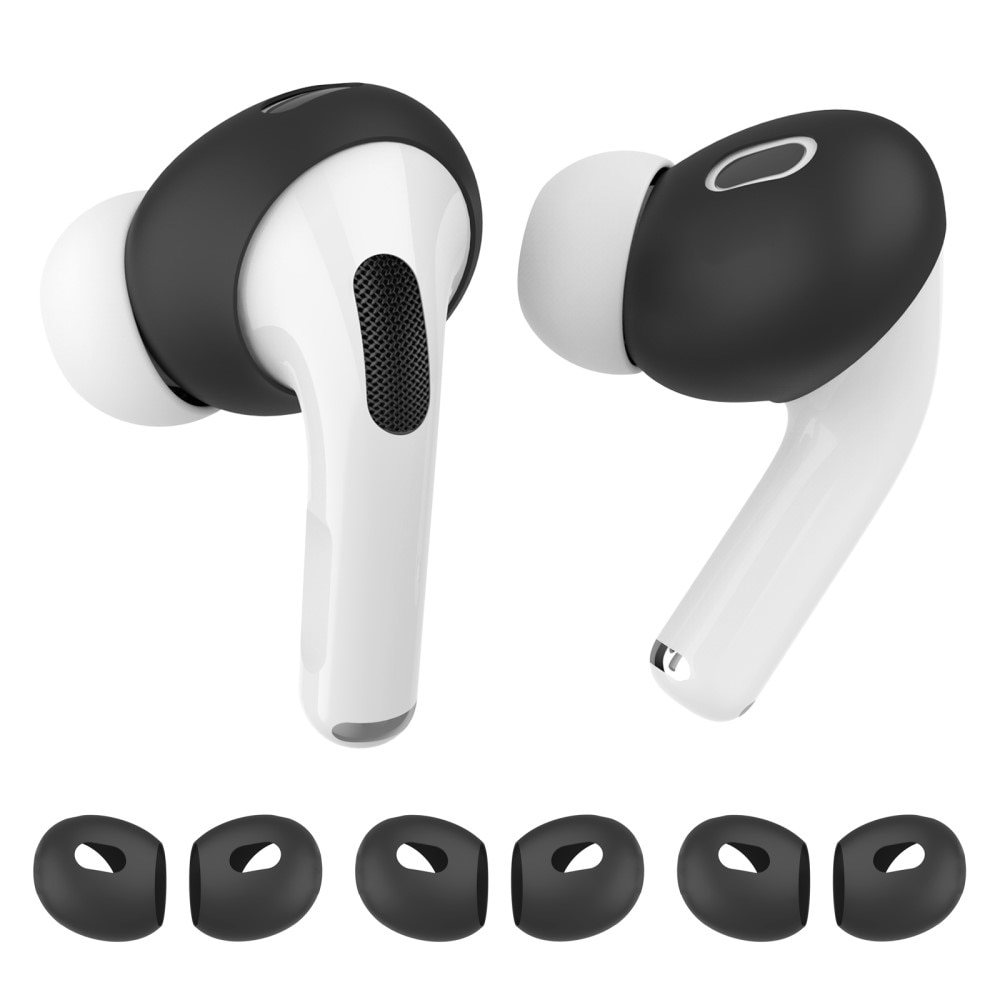 Earpads Silicone AirPods Pro 2, (3 pièces) noir