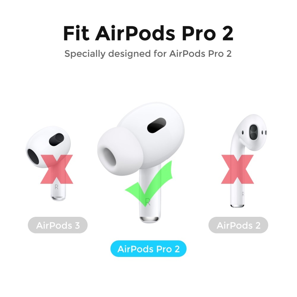 Earpads Silicone AirPods Pro 2, (3 pièces) blanc