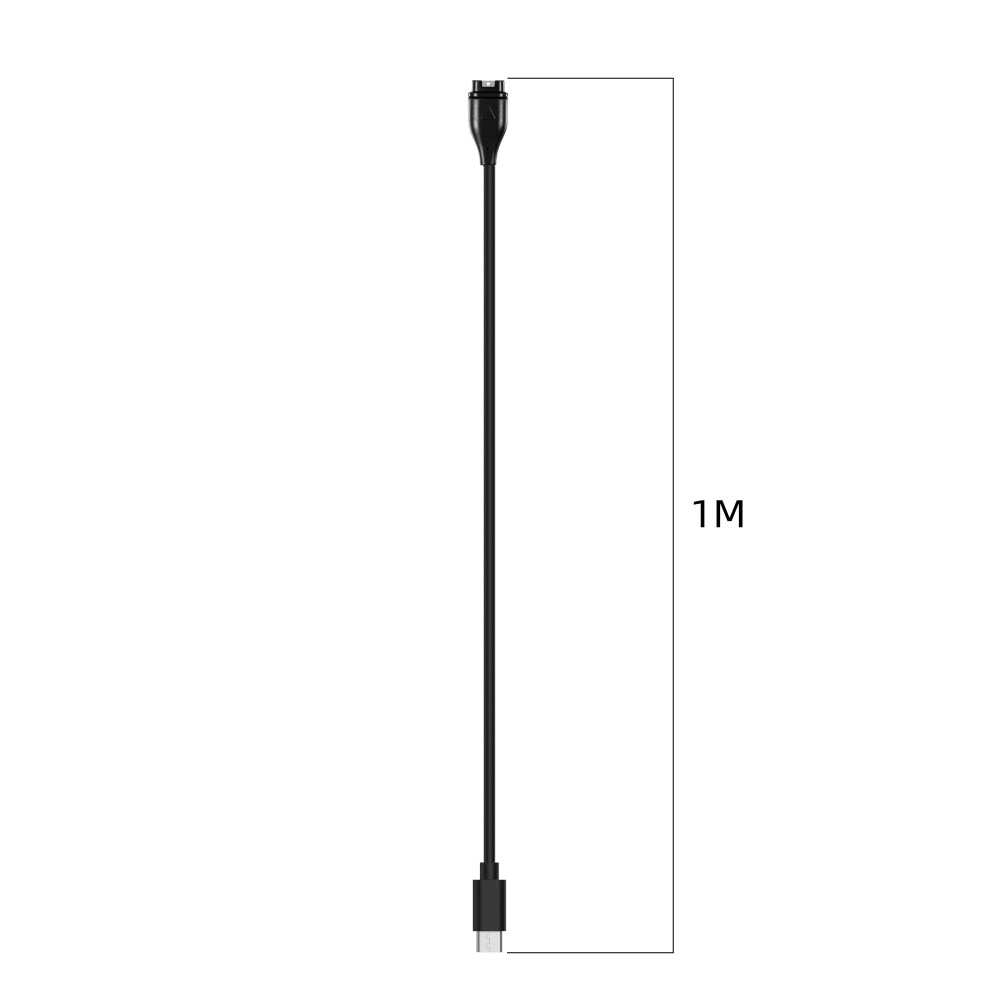 Câble de chargement USB-C 1m pour Garmin Tactix 8 51mm, Noir