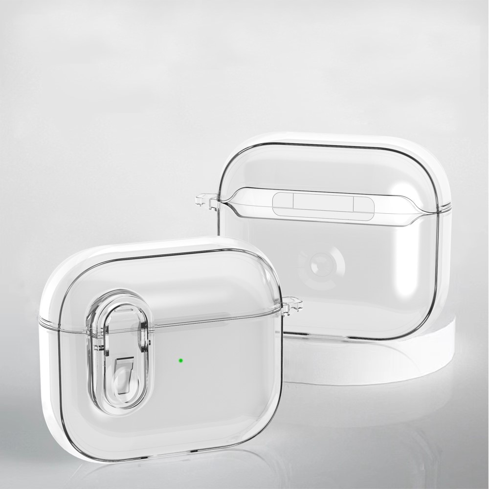 Coque avec mousqueton et verrou AirPods 3, transparent