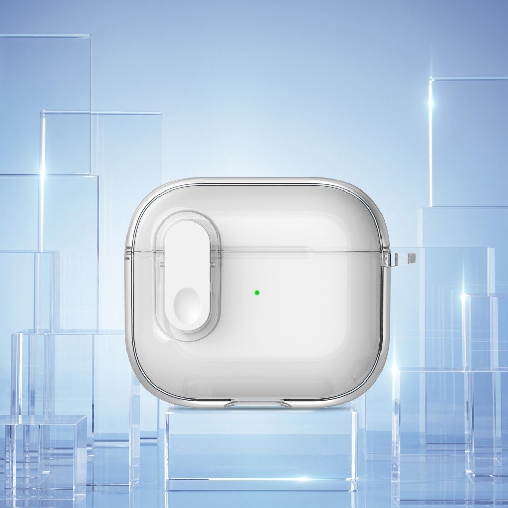 Coque avec mousqueton et verrou AirPods 3, transparent