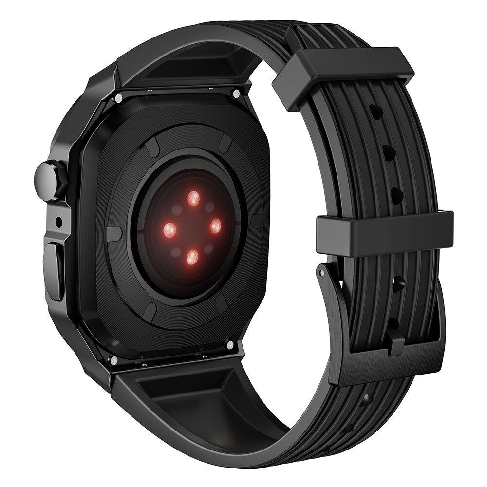 Bracelet avec coque en Métal Aventure Apple Watch SE 44mm, noir