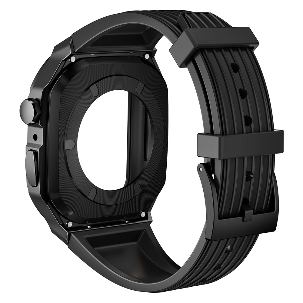 Bracelet avec coque en Métal Aventure Apple Watch SE 44mm, noir