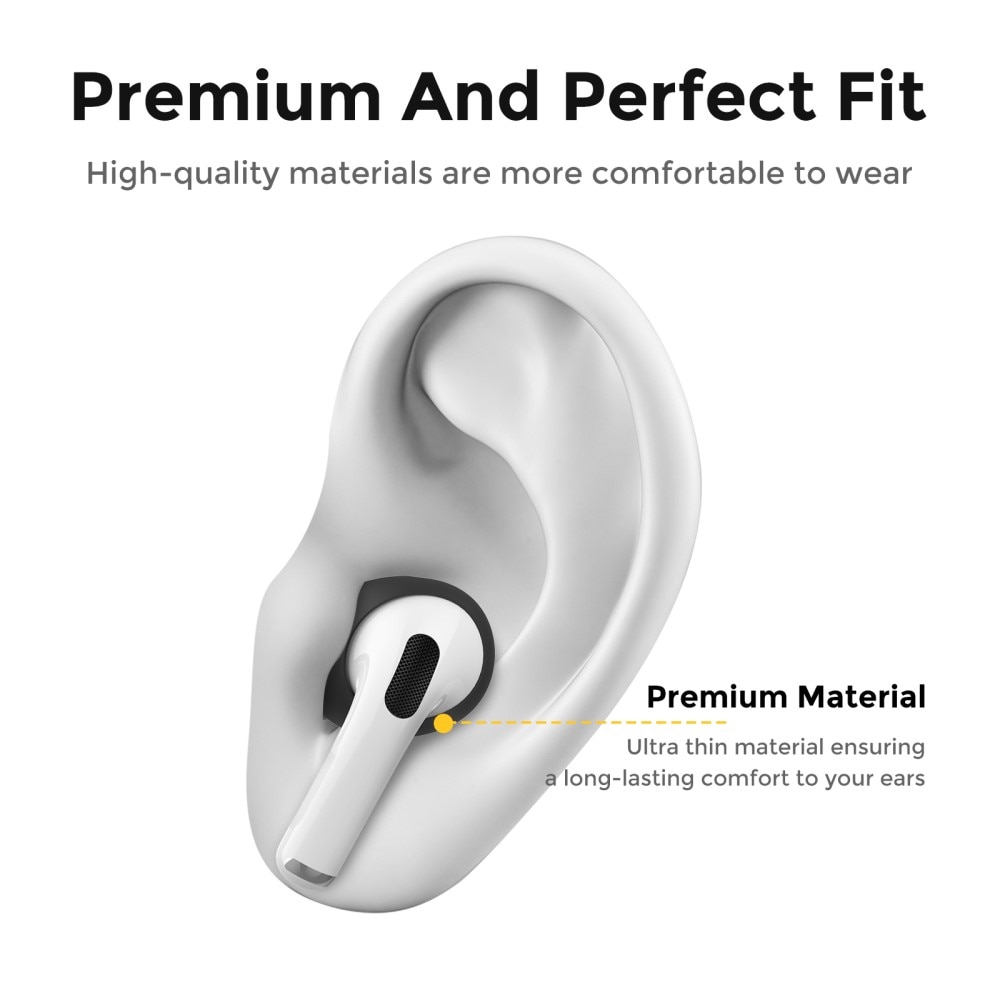 Earpads Silicone AirPods Pro 2, noir