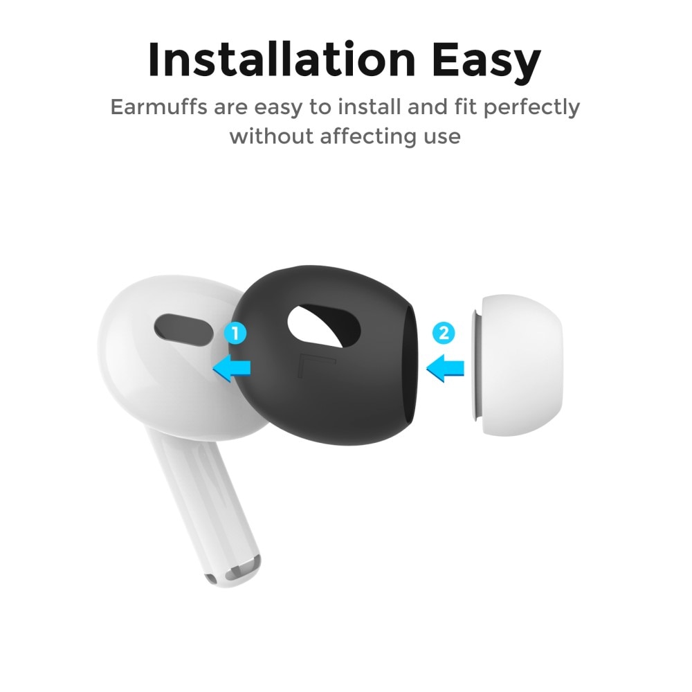 Earpads Silicone AirPods Pro 2, noir