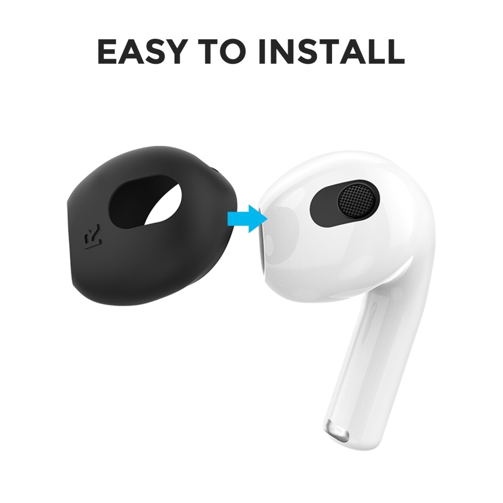 Earpads Silicone Apple AirPods 3, noir