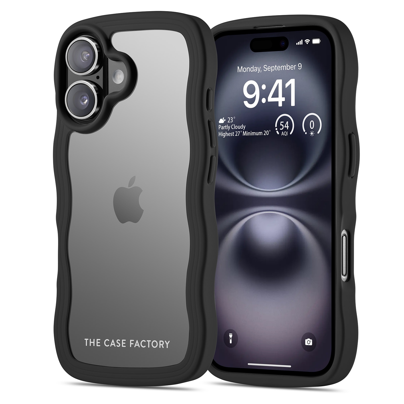 The Wave Case iPhone 16, Noir