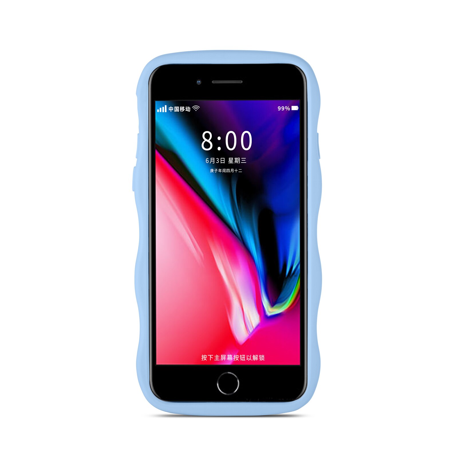 The Wave Case iPhone SE 2020, Bleu