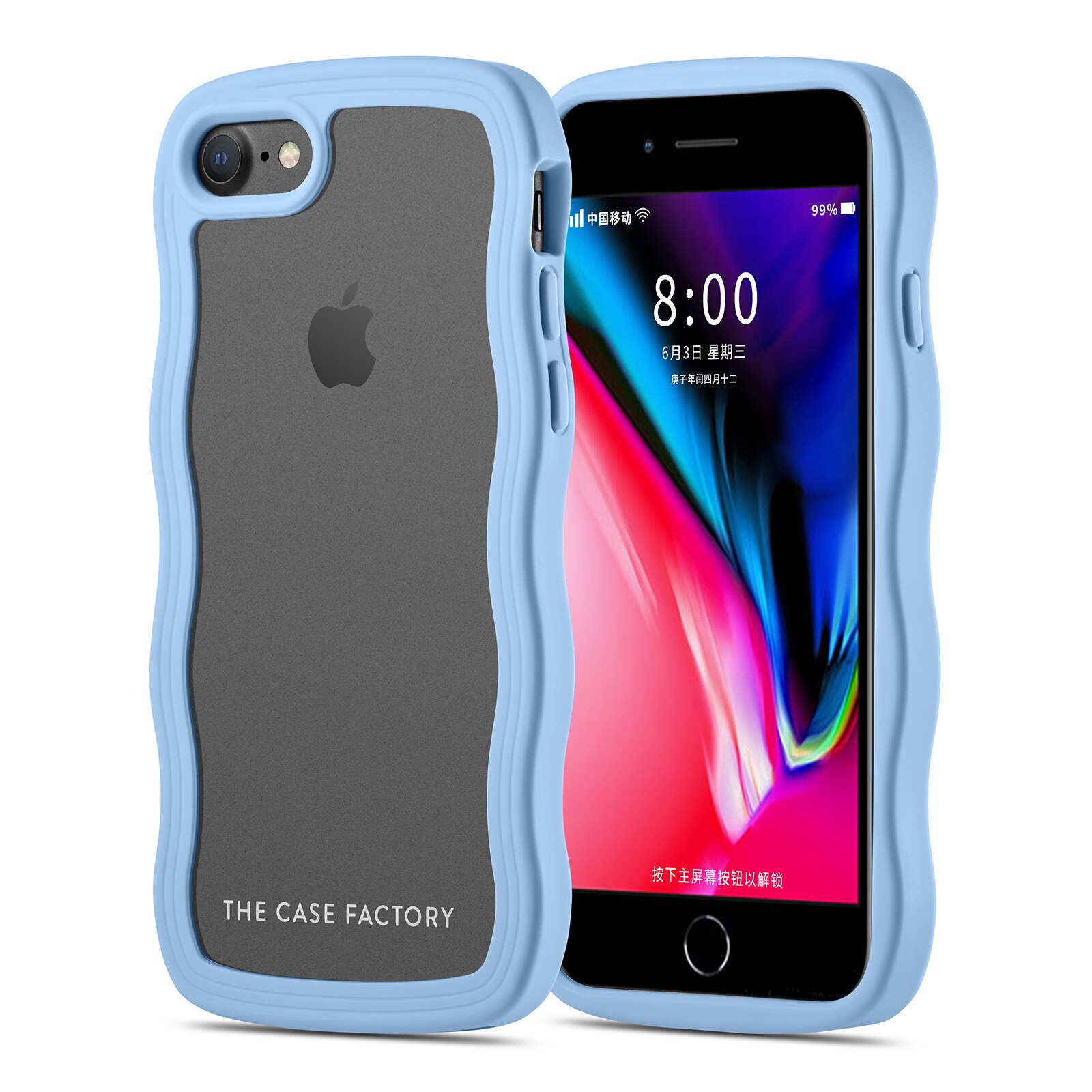 The Wave Case iPhone SE 2020, Bleu