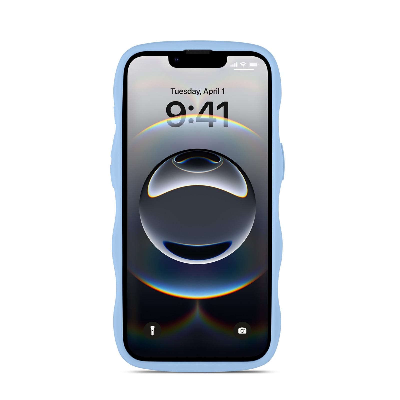 The Wave Case iPhone 16e, Bleu