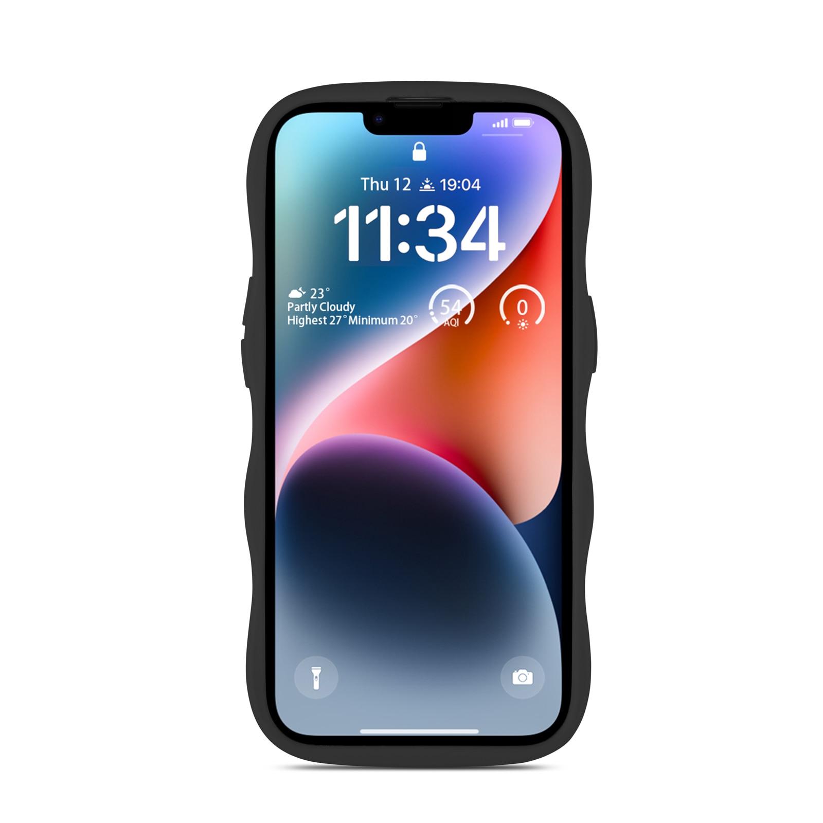 The Wave Case iPhone 15, Noir