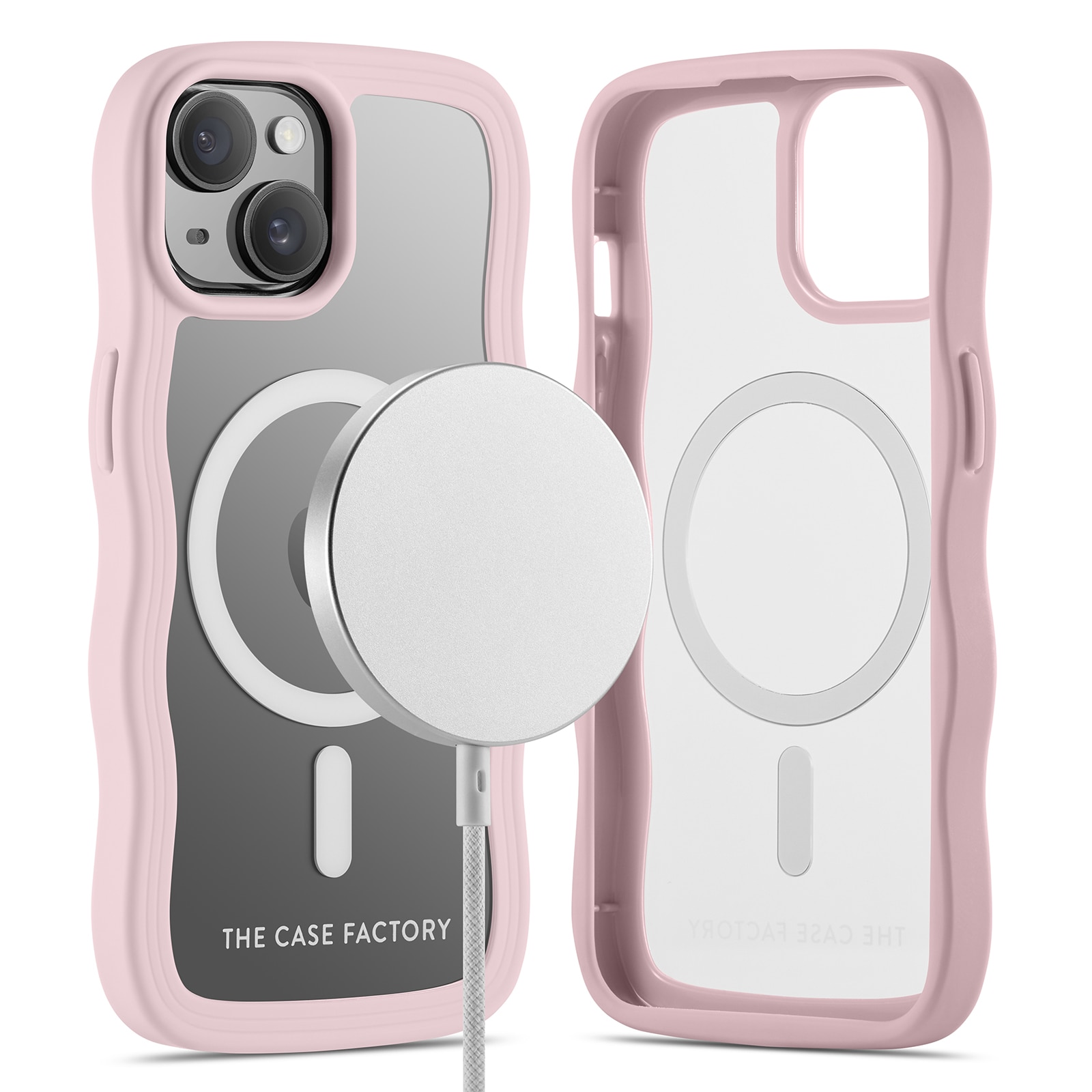 The Wave Mag Case iPhone 15, Rose