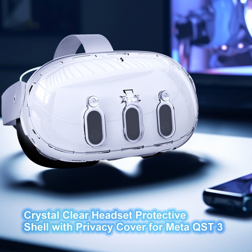 Coque Meta Quest 3 VR, transparent