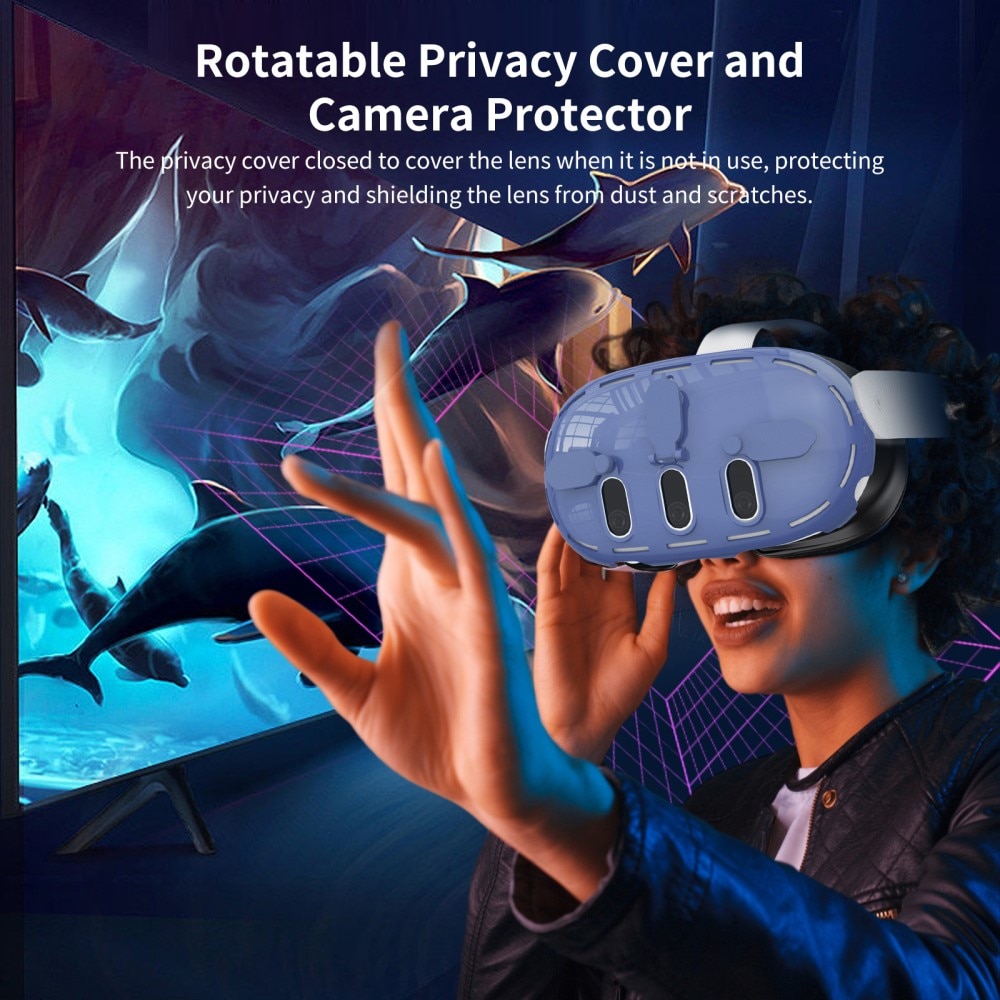 Coque Meta Quest 3 VR, transparent