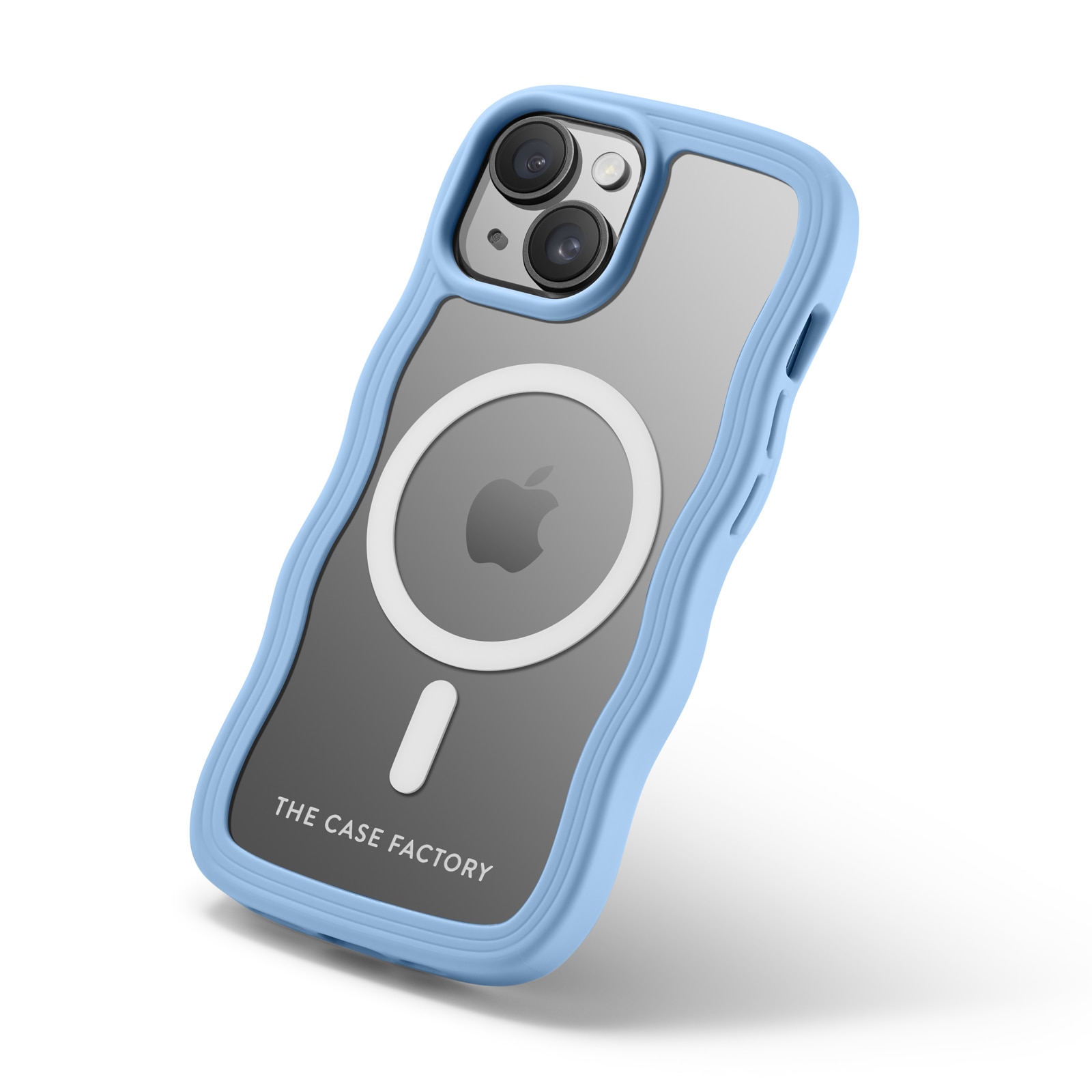 The Wave Mag Case iPhone 15, Bleu