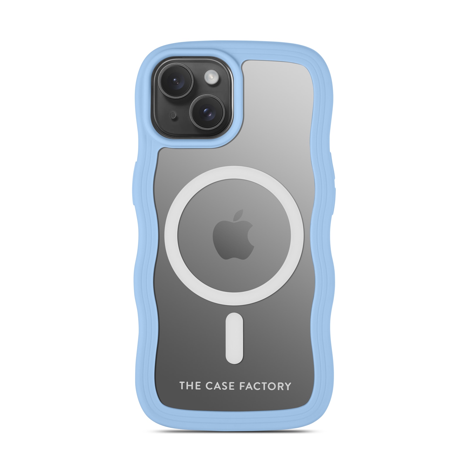 The Wave Mag Case iPhone 15, Bleu
