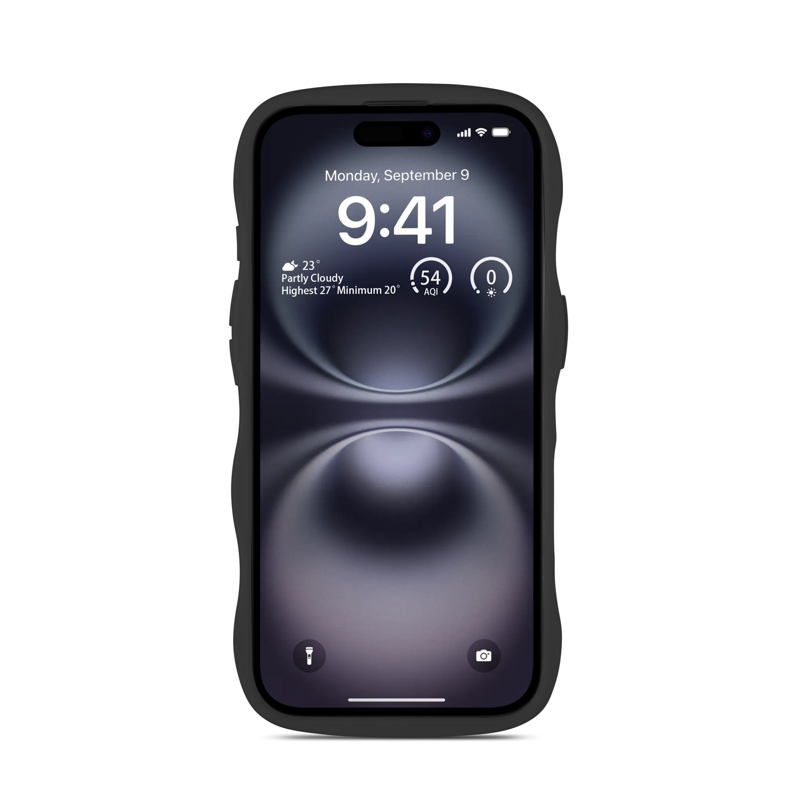 The Wave Case iPhone 16, Noir