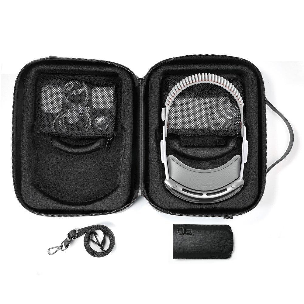 Sac de rangement avec bandoulière pour Apple Vision Pro, noir