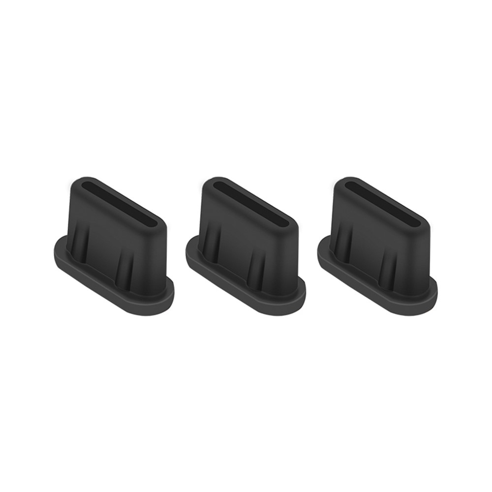 Bouchon Antipoussiere USB-C (3 pièces) Noir