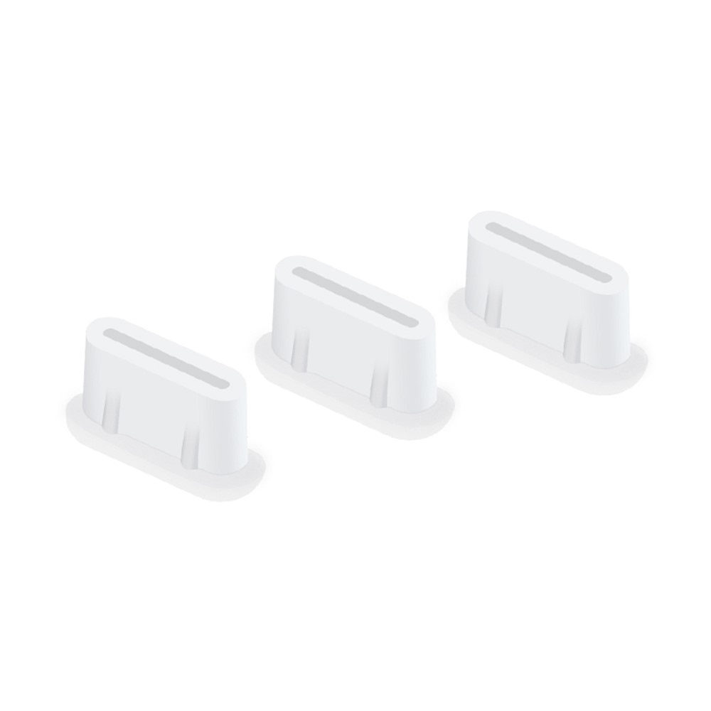 Bouchon Antipoussiere USB-C (3 pièces) Blanc
