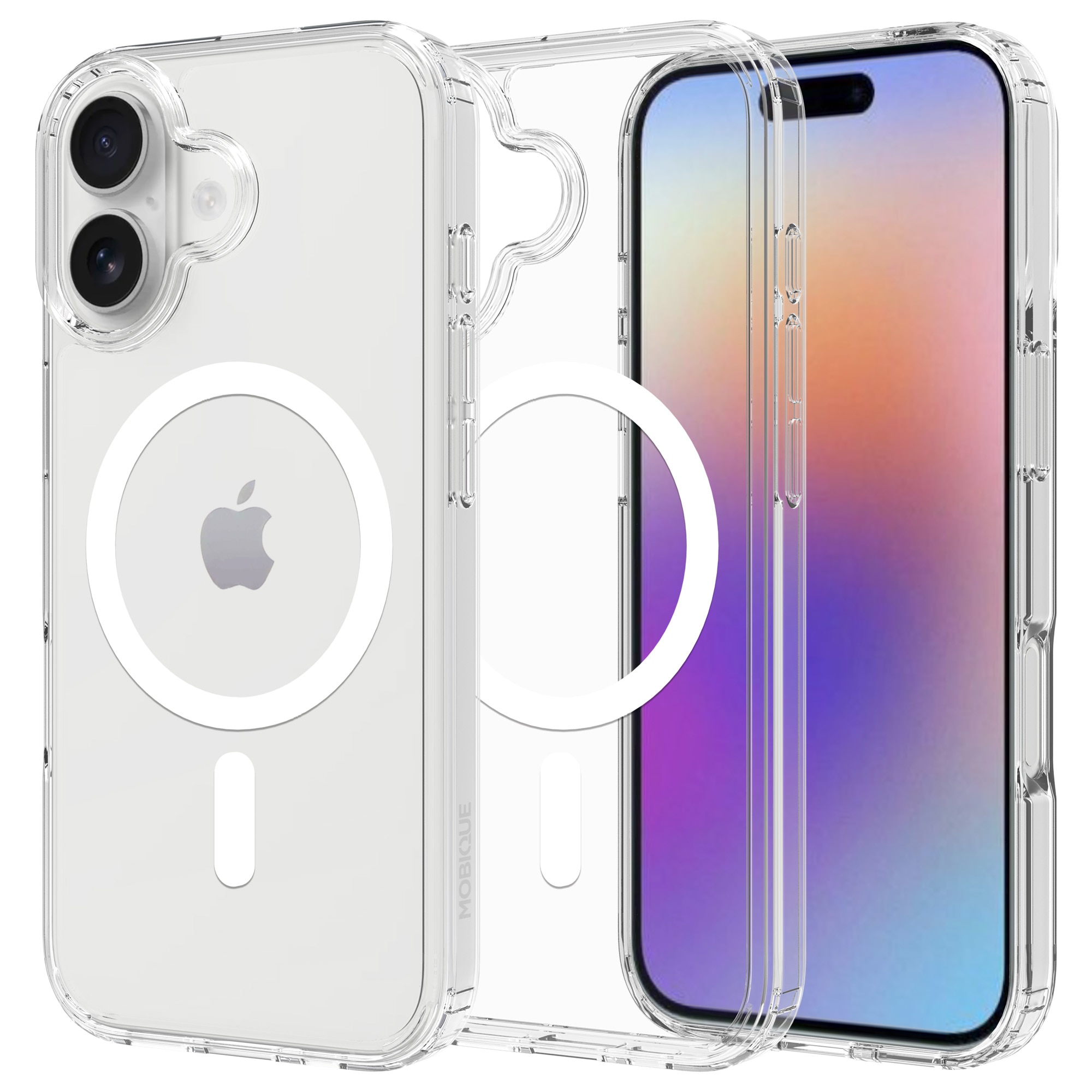 Coque hybride MagSafe iPhone 17, Transparent
