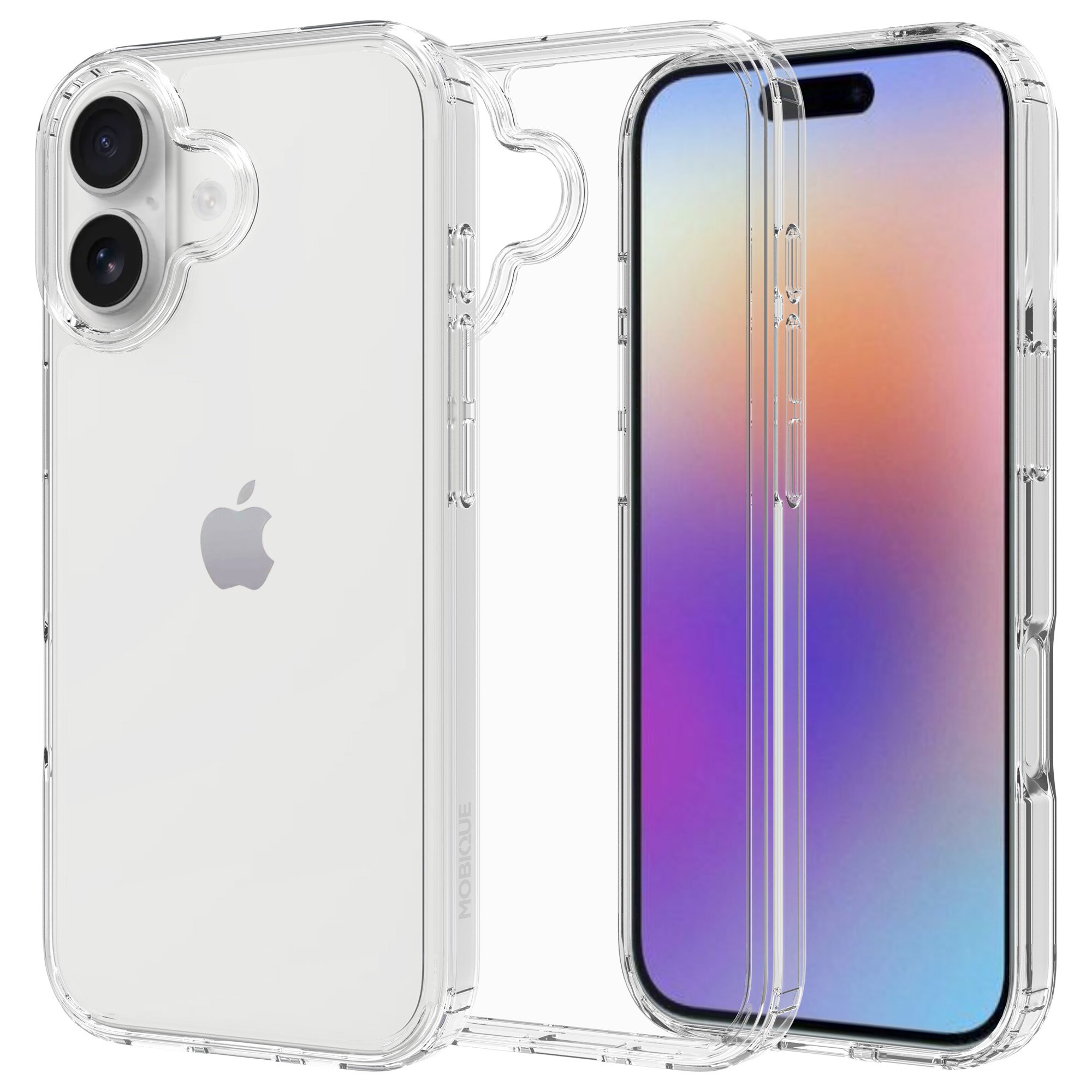 Coque hybride pour iPhone 17, Transparent