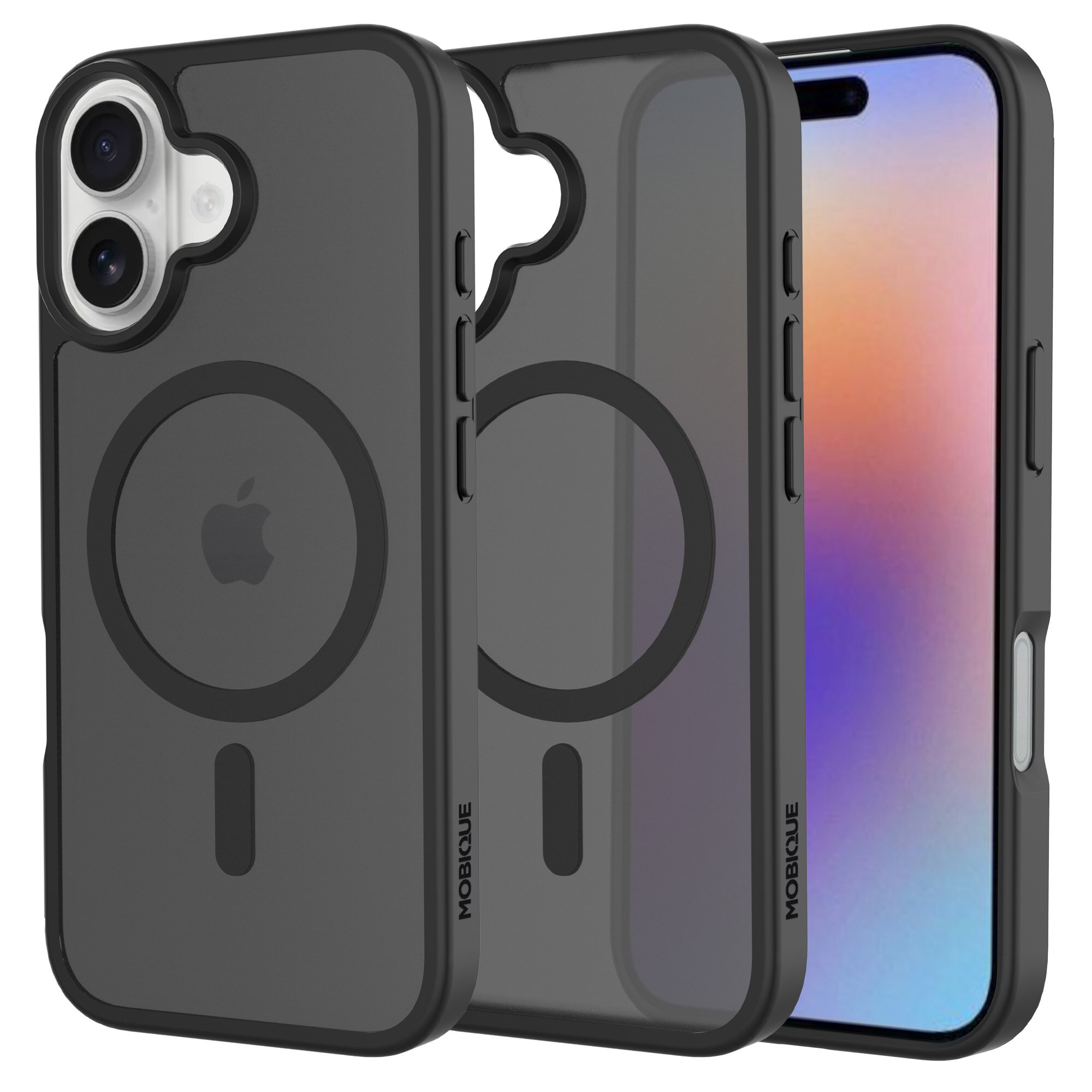 Coque Magnetic Hybrid iPhone 17, Frosted Black