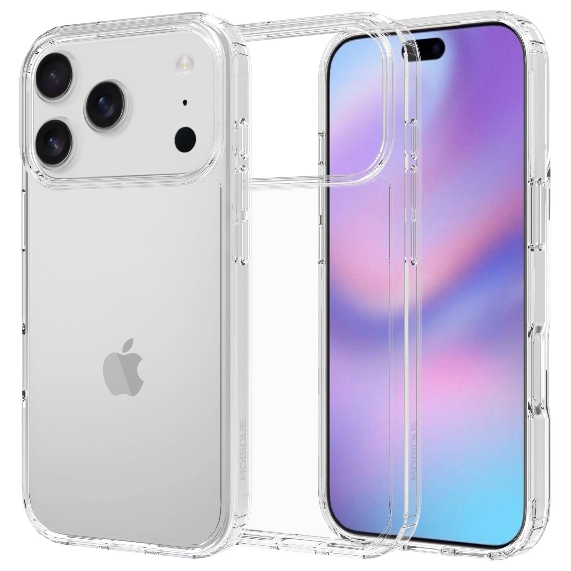 Coque hybride pour iPhone 17 Pro Max, Transparent