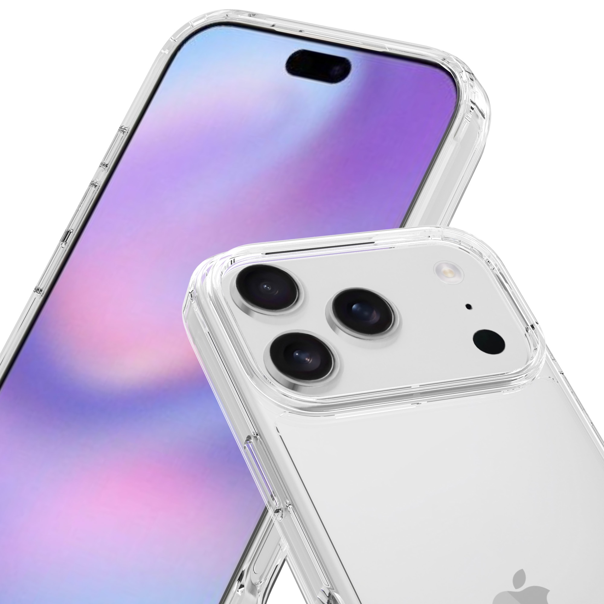 Coque hybride pour iPhone 17 Pro Max, Transparent
