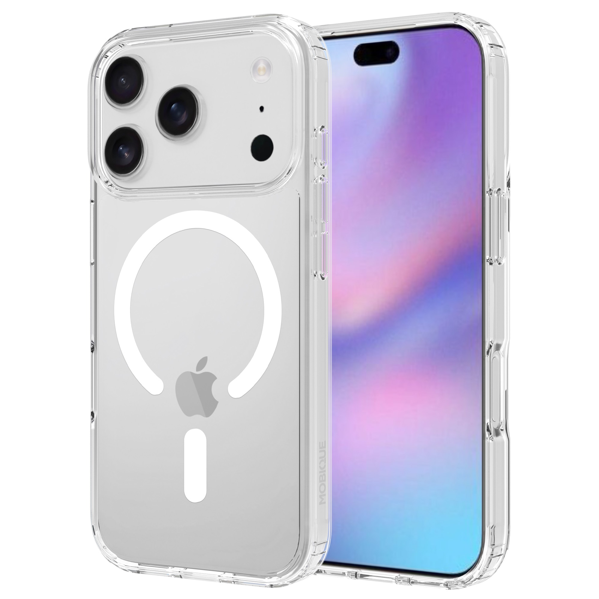 Coque hybride MagSafe iPhone 17 Pro, Transparent